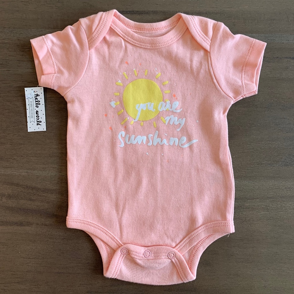 New You Are My Sunshine Onesie Hello World 3-6M